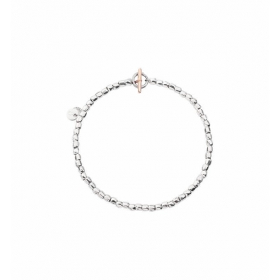 Silver Dodo bracelet, mini granites size S