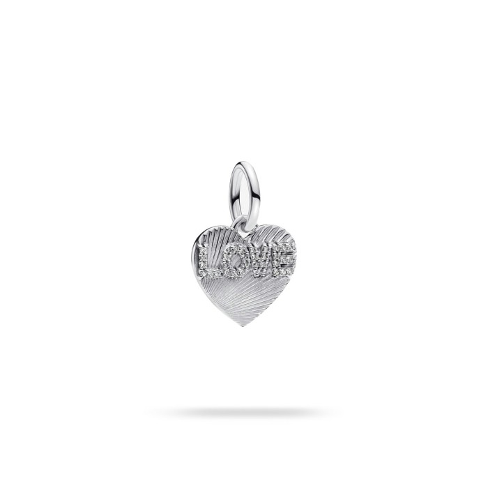 Engravable Heart Pendant Charm Pandora