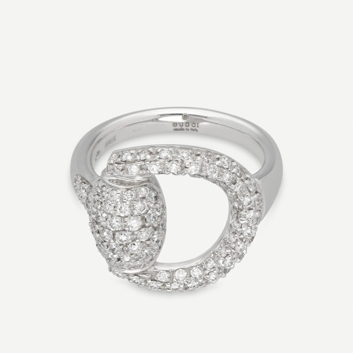 Anillo Gucci Horsevit Oro blanco y diamantes