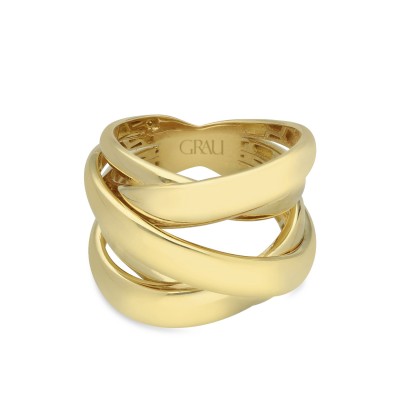 My Essence threads ring in yellow gold