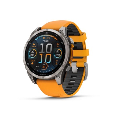 Reloj Fénix 8 Amoled Negro y Naranja Garmin