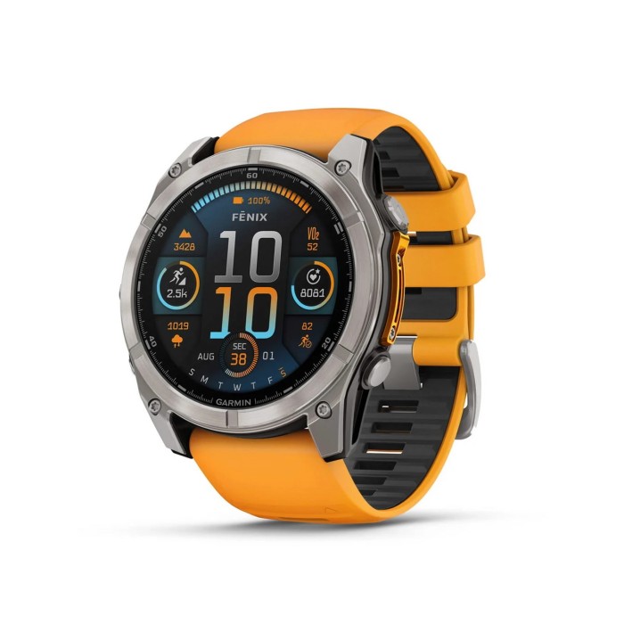 Reloj Fénix 8 Amoled 51mm Negro y Naranja Garmin