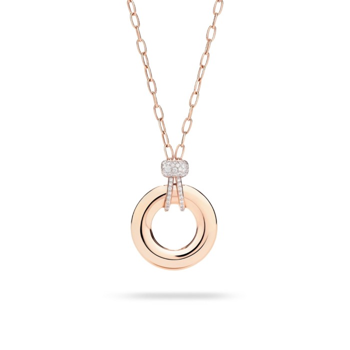 Iconica Rose Gold and Diamond Pendant Necklace Pomellato