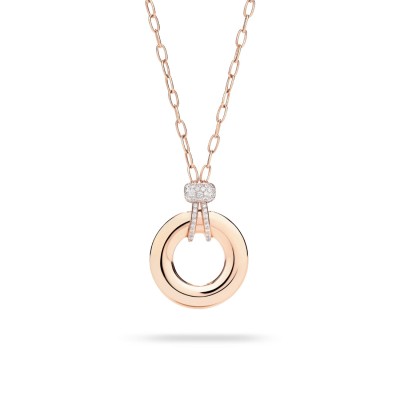 Iconica Rose Gold and Diamond Pendant Necklace Pomellato