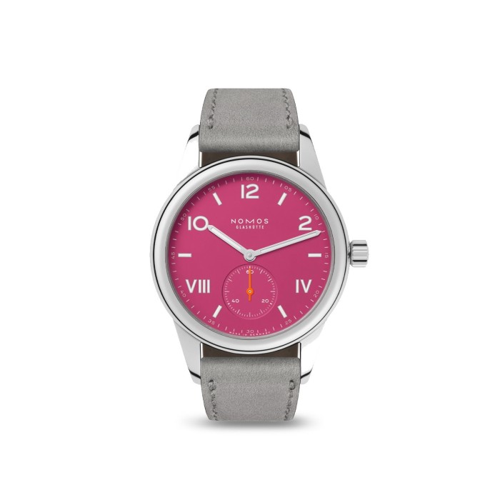 Reloj Club Acero y Esfera Rosa Nomos