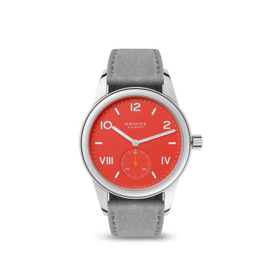 Reloj Club Acero y Esfera Roja Nomos