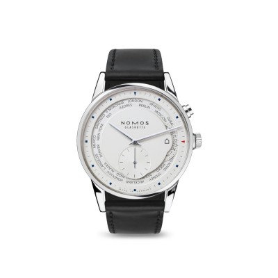 Nomos Zürich Steel and Leather Watch