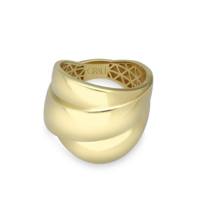 Grau Triple Band Ring Yellow Gold