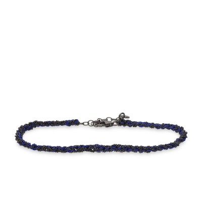 Brazalete Plata Oscurecida Grau Azul