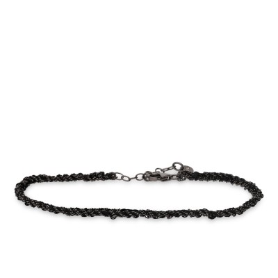 Blackened Silver Bracelet Grau Black