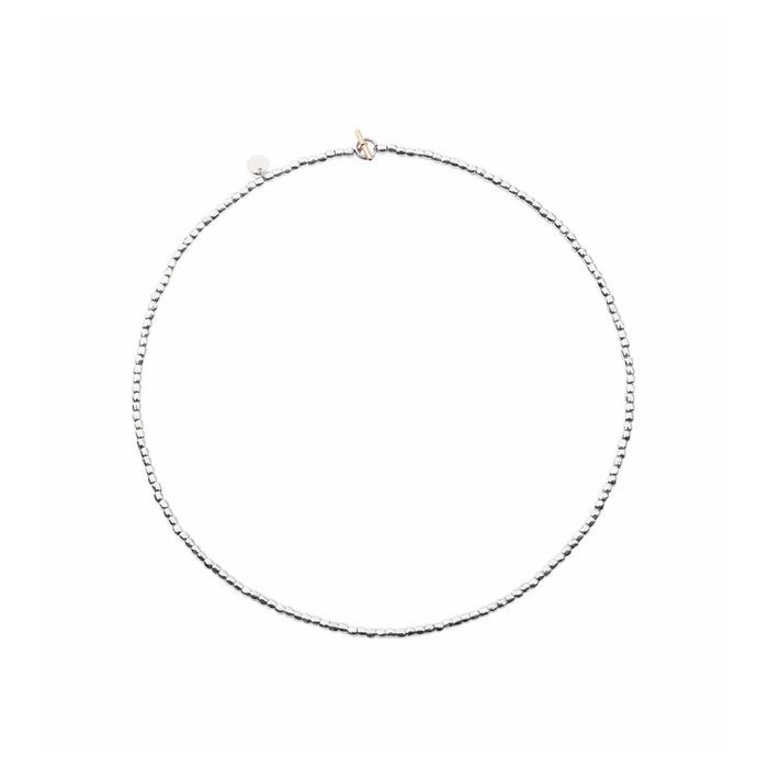 Mini Granelli silver Dodo necklace, size 42cm.