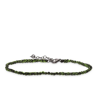 Brazalete Plata Oscurecida Grau Verde