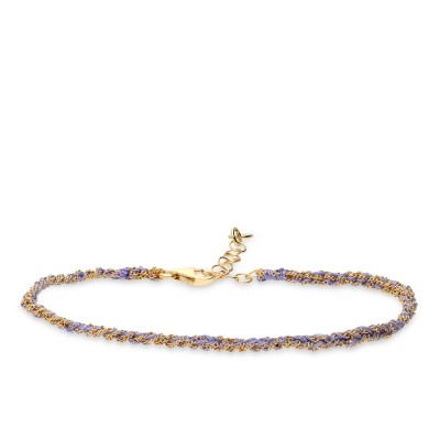 Grau Bracelet Yellow Gold Lavender Threads