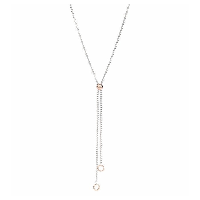 Dodo Bollicine necklace in silver and pink gold sliding bead