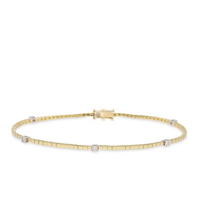 Grau Rivière Bracelet Yellow Gold and Diamonds