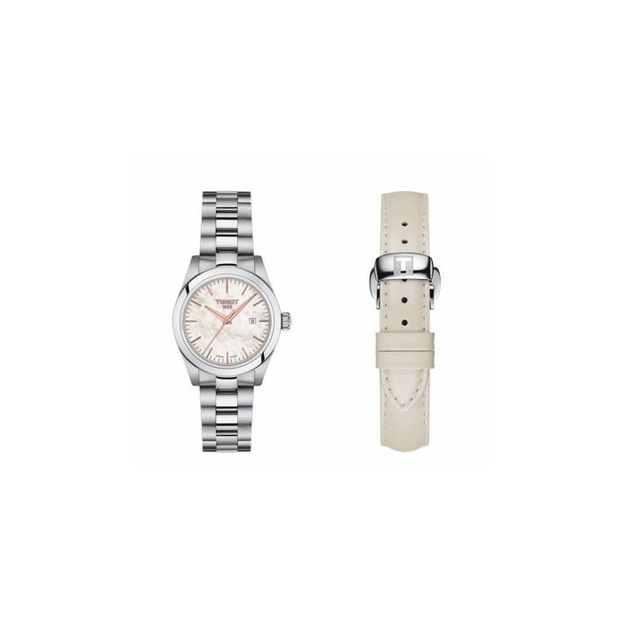 Rellotge d'acer pell i nacre per dama T-Classic Tissot