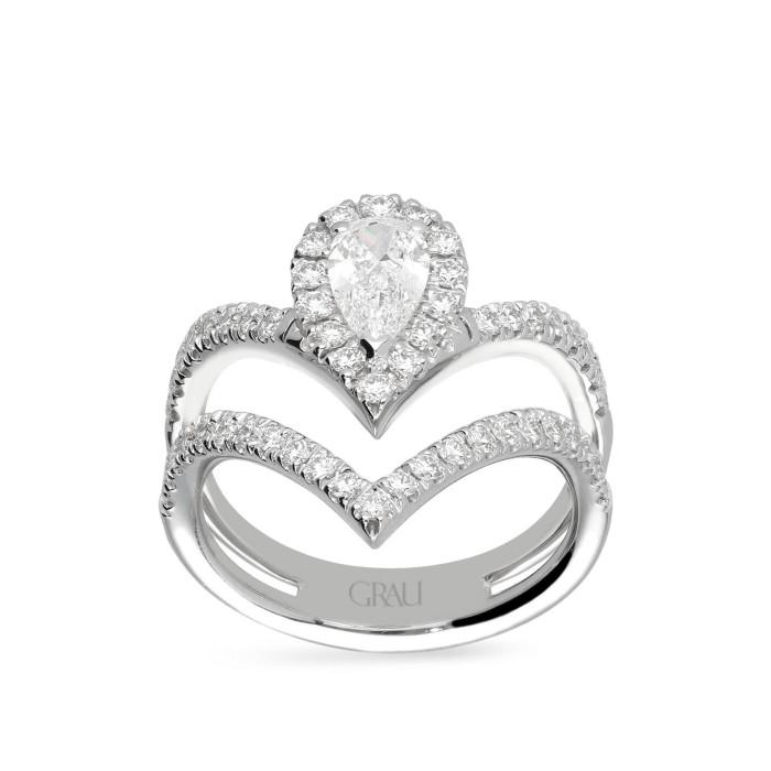 Double Ring Grau White Gold and Diamonds