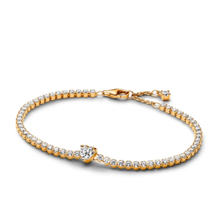 Pandora Sparkling Heart Tennis Bracelet