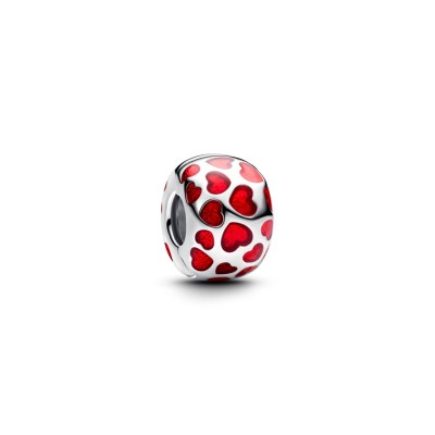 Pandora Moments Hearts Round Clip Charm