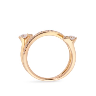 Aura Grau Rose Gold Diamond Ring