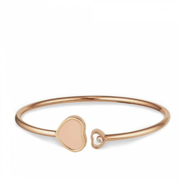 Chopard Happy Hearts rose gold and pink stone bracelet
