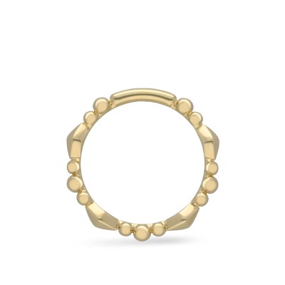 Bollicine Rhombus Ring Grau Yellow Gold