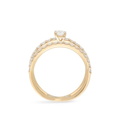 Ring Grau Double Band