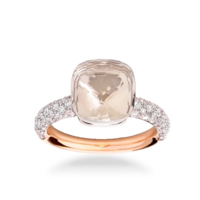 Anell Or Rosa amb Diamants i Topazi Pomellato