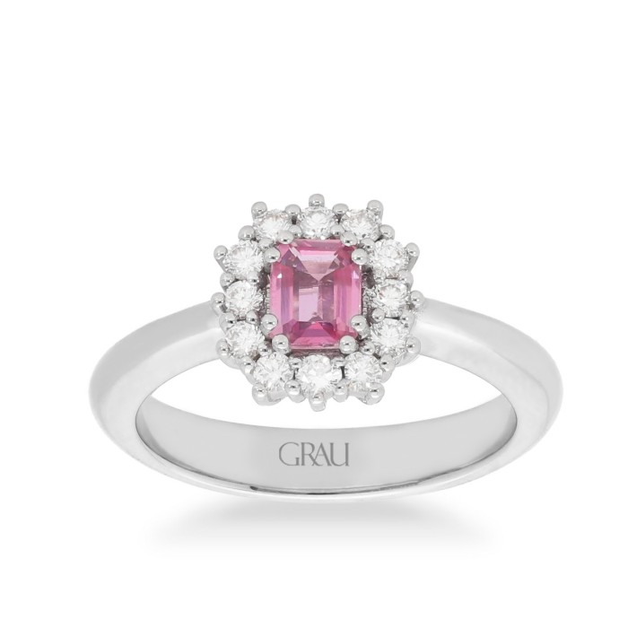 White Gold Rosetón Ring
