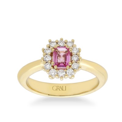 Anillo Rosetón en Oro Amarillo