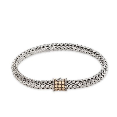 Brazalete de plata y oro 18k John Hardy