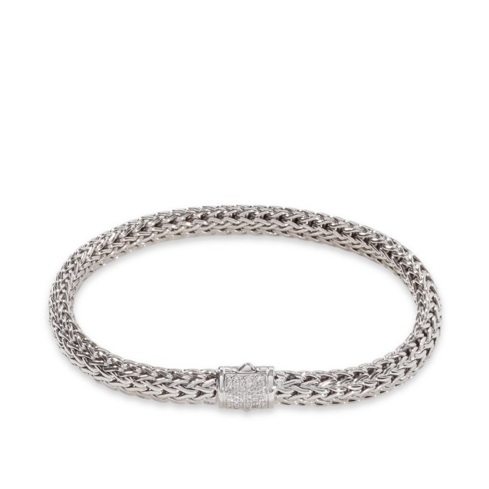 Brazalete de plata y diamantes John Hardy