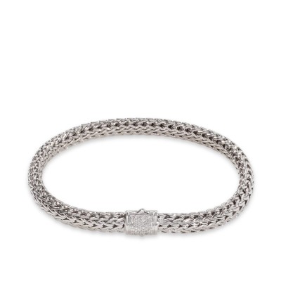 Brazalete de plata y diamantes John Hardy
