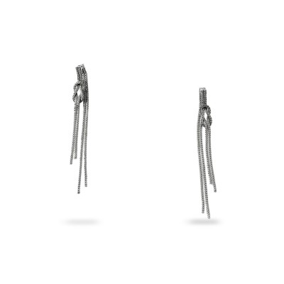 Love Knot Silver Earrings