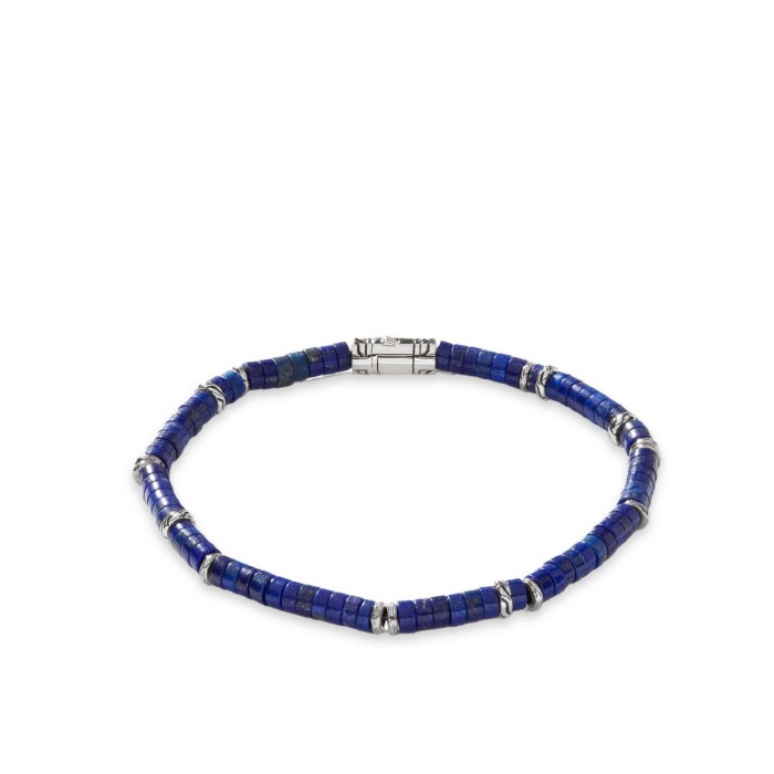 Heishi Sterling Silver & Lapis Lazuli Bracelet