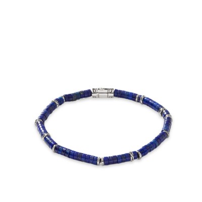Heishi Sterling Silver & Lapis Lazuli Bracelet