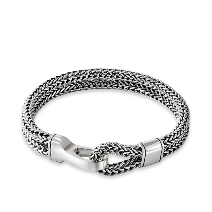 Hook Clasp Bracelet in Sterling Silver