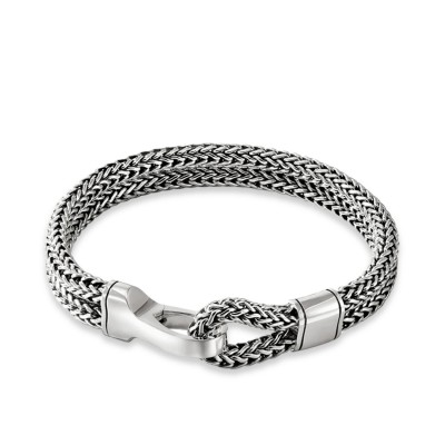 Hook Clasp Bracelet in Sterling Silver