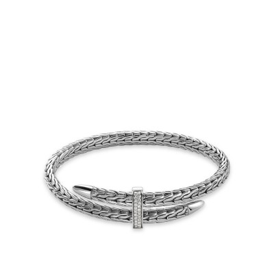 Spear Flex Sterling Silver & Diamond Bracelet