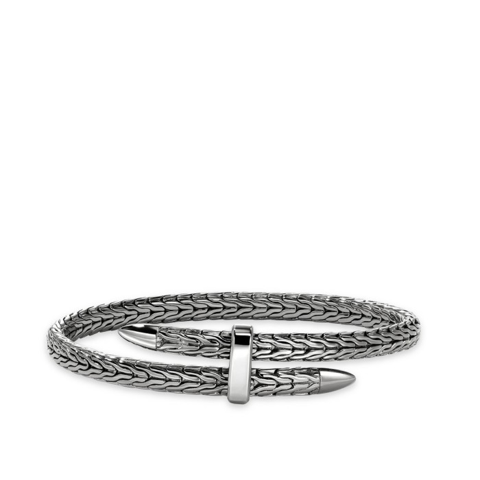 Spear Flex Bracelet in Dark Silver