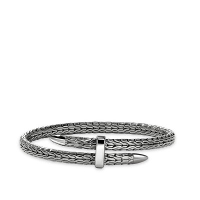 Spear Flex Bracelet in Dark Silver