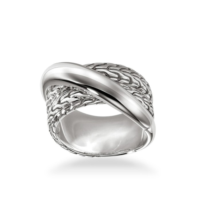 JH Essential Crossover Ring in Sterling Silver
