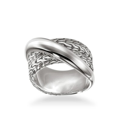 JH Essential Crossover Ring in Sterling Silver