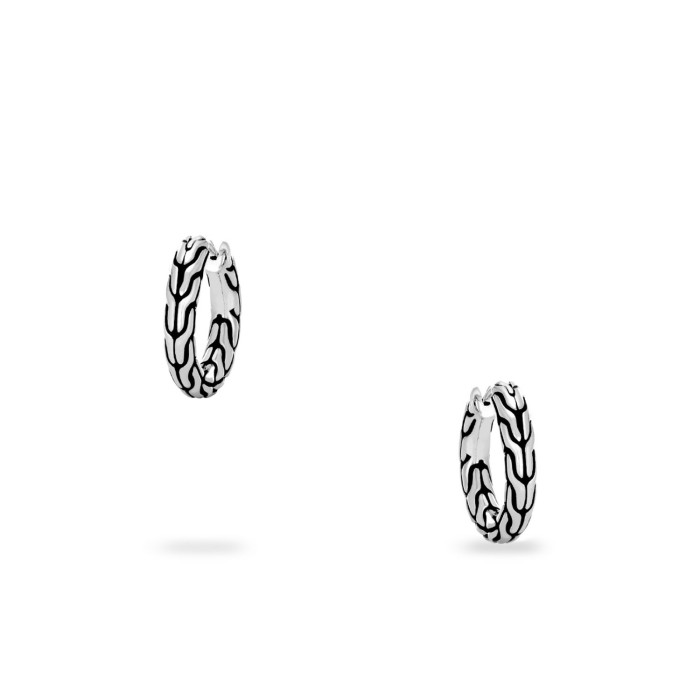 Arracades de Cèrcol Carved Chain John Hardy – Plata de Llei 16MM