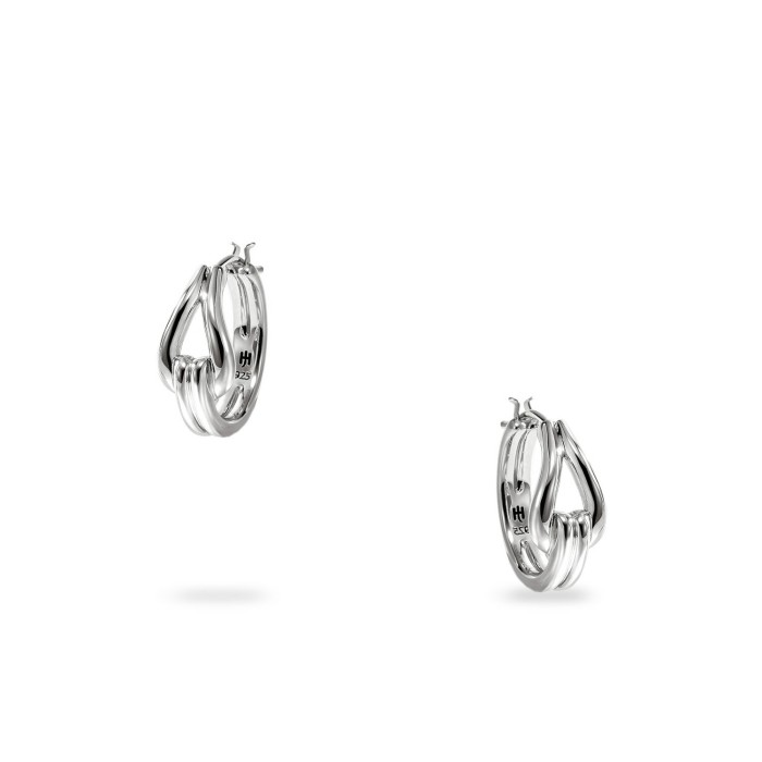 Pendents Surf Huggie de Plata de Llei 12MM
