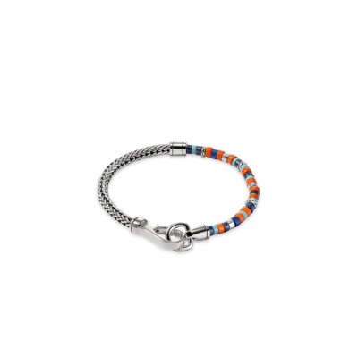 Pulsera Heishi en Plata con Lapislázuli