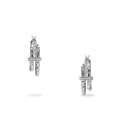 Pendents d'Aro Spear en Plata Esterlina i Diamants Blancs