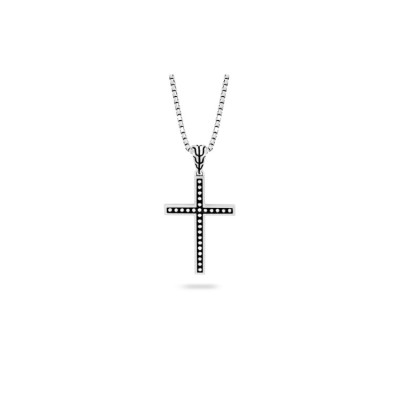 Jawan Cross Pendant Necklace, Sterling Silver