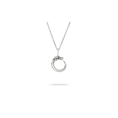 JH Naga Pendant Necklace in Sterling Silver & Sapphire