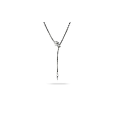 Naga Lariat in Sterling Silver & Sapphire
